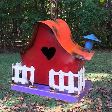 recycled metal bird houses|creative birdhouses using recycled materials.